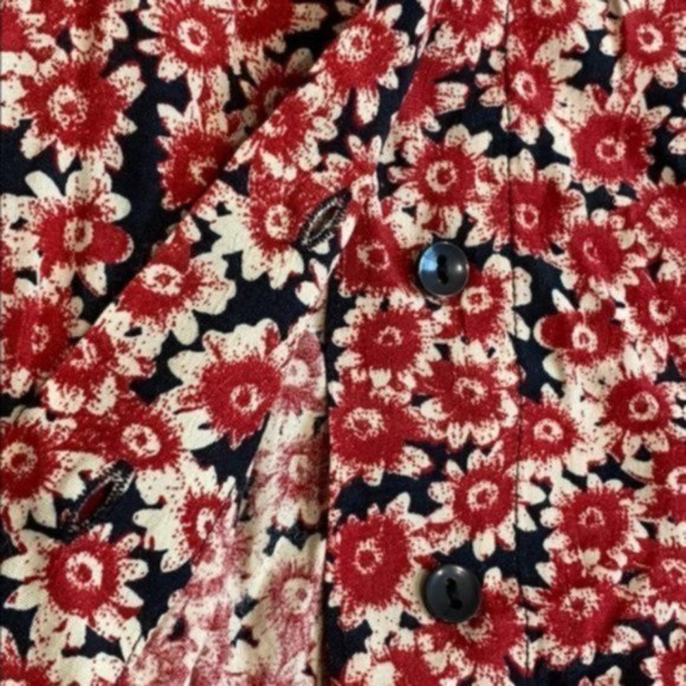 Free People Floral Mini Dress - Red and Black - Picture 7 of 10